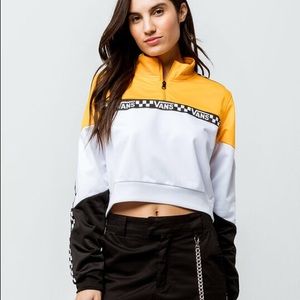 Vans Women’s Olympic track jacket crop top yellow